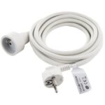 Rallonge électrique PVC 5 m blanc IP20 3G1.5, configuration visible, vue complémentaire 2