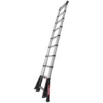 Échelle télescopique 4,1 m avec stabilisateur, configuration visible, vue complémentaire 1