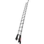 Échelle télescopique 4,1 m avec stabilisateur, configuration visible, vue complémentaire 2