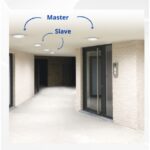 Plafonnier LED rond blanc mat détecteur IP54 240 mm, configuration visible, vue complémentaire 1