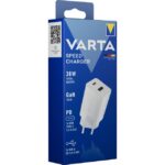 Chargeur secteur rapide 38W GaN USB-A USB-C, finition Blanc, vue complémentaire 1