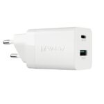 Chargeur secteur rapide 38W GaN USB-A USB-C, finition Blanc, vue complémentaire 3