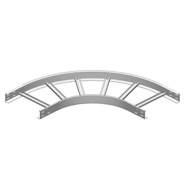 Détails visibles de Courbe horizontale de chemin de câble 60x300 Sendzimir pour Accessoires pour chemins de câbles