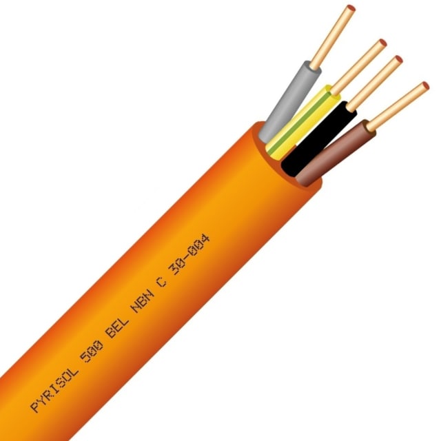 Veiligheidskabel - PYRISOL 500 NBN C 30-004 F2 SA SD LSOH FR2 Rf 1h30 500V orange 4G1
