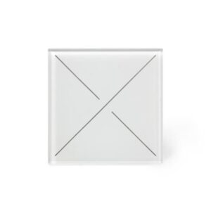 Module de commande tactile 4 touches blanc, configuration visible