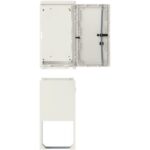 Armoire électrique extérieure avec socle EH3/00, finition gris, vue complémentaire 1