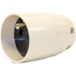 Prise mobile ronde 2P+T 16A 250V ivoire, finition blanc, vue complémentaire 1