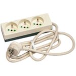 Vynckier (ABB) - Prise de bureau KIM 3 prises blanc crème 16A avec câble postes travail - 2CDB720012R0000