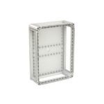 Socle polyester 4 parois ouvertes 43, finition gris, vue complémentaire 2