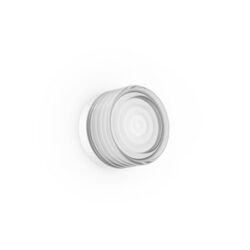 Applique murale LED ronde IP44 blanc mat, configuration visible
