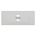 Cadre encastrable universel Spazio grand trou blanc AMU8003 – Image 2