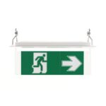 Porte étiquette encastré plafond Xena Flat avec pictogramme, configuration visible, vue complémentaire 1