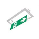 Porte étiquette encastré plafond Xena Flat avec pictogramme, configuration visible, vue complémentaire 2
