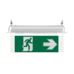 Porte étiquette encastré plafond Xena Flat avec pictogramme, configuration visible, vue complémentaire 4