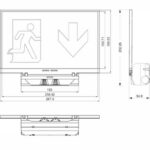 Bloc de secours LED évacuation 120 lm 1 h IP42, montage Montage en saillie contre une paroi, vue complémentaire 4