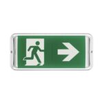 Pictogramme évacuation universel homme flèche IP66, configuration visible, vue complémentaire 1