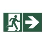 Pictogramme sortie secours universel homme, vue complémentaire 1