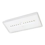 Bloc de secours LED autotest 390 lm IP44 blanc, montage pour montage en saillie/à encastrer