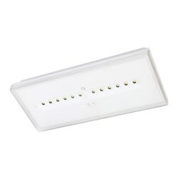Bloc de secours LED autotest 390 lm IP44 blanc, montage pour montage en saillie/à encastrer