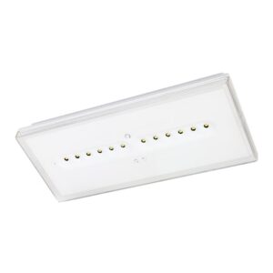 Bloc de secours LED autotest 390 lm IP44 blanc, montage pour montage en saillie/à encastrer