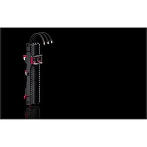 Adaptateur modulaire noir à trois conducteurs pour jeu de barres