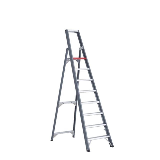 escabeau simple accès FEO - 8 marches - hauteur travail 3,9m - EN131, configuration visible