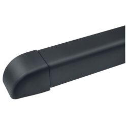 Bouchon anthracite fermant une goulotte arrondie