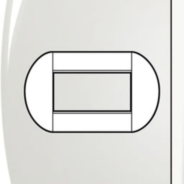 BTICINO - LivingLight - Plaque ovale 4 modules blanc - LNB4804BI