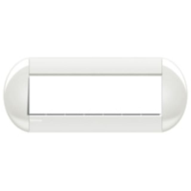 BTICINO - LivingLight - Plaque ovale 7 modules blanc - LNB4807BI