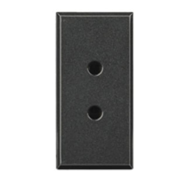 BTICINO - Prise miniature Axolute 2P 24V 6A - bornes diamètre 3 mm - gris foncé - 1 module - HS4291