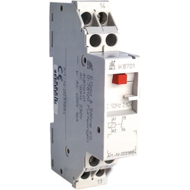 Relais auxiliaire 230V 50HZ 1NO 16A - 172, configuration visible