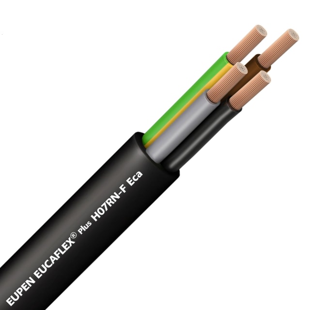 EUPEN - H07RN-F câble caoutchouc souple Eupen 750V Eca AD8 noir 4G4mm² - EUCAFLEX4G4-ECA R 100