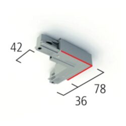 3PH L-COUPLER,EARTH OUT. BLACK - 555 1 1209 2, configuration visible