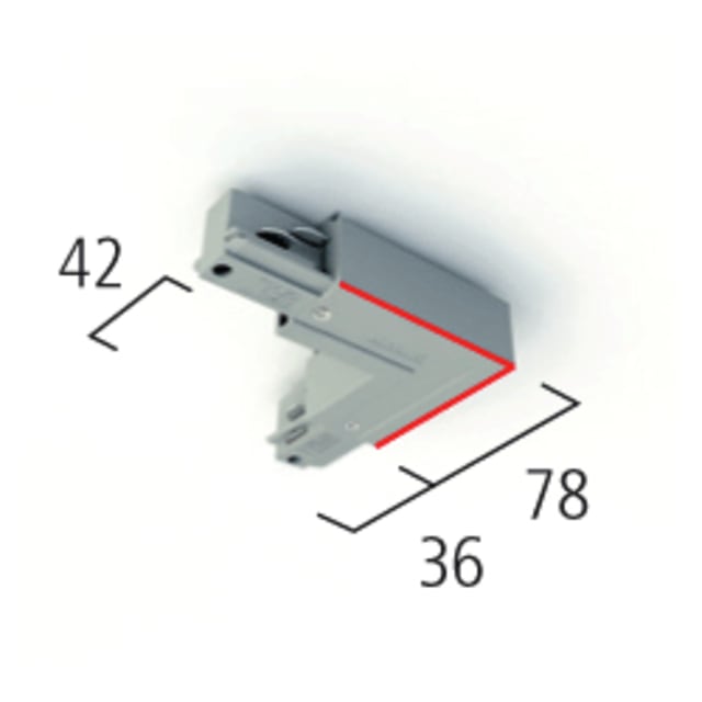3PH L-COUPLER,EARTH OUT. BLACK - 555 1 1209 2, configuration visible