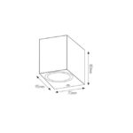 Applique extérieure carrée GU10 noire IP54 3434030 – Image 2