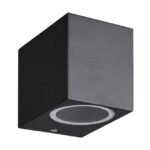 FANTASIA - FLUX mural carré - GU10 - alu - max 35W - 70mm x 95mm x 80mm - IP54 - noir mat - 3434030