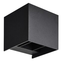 FANTASIA - NUALA mural - 2x 5W - alu - 3000K - 100mm x 100mm x 100mm - IP65 - noir mat - 3434005