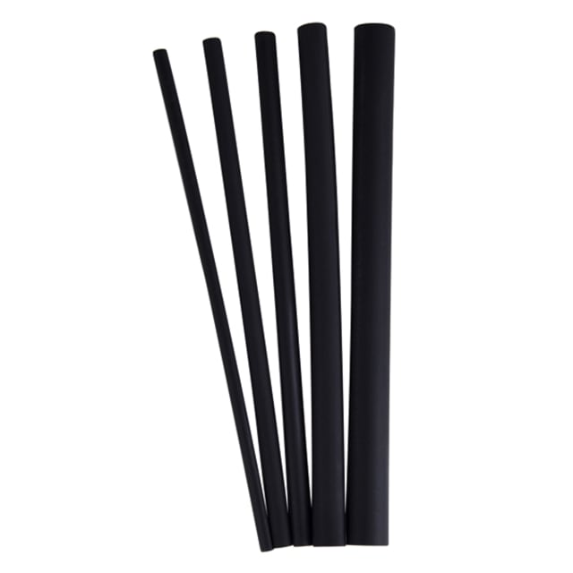 Gaine thermorétractable noire à paroi adhésive