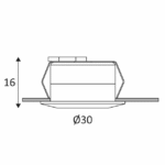 TIBLI R-B 1,2W 115Lm 3000K 20° Blanc mat, vue complémentaire 2