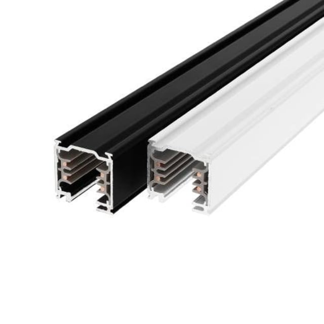 Rail triphasé blanc en aluminium de trois mètres