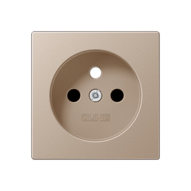 Jung - Plaque central pour prise 2P+A(broche) A500 champagne - A1521FKICHPL-1
