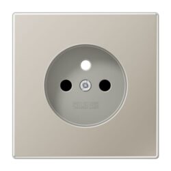 Plaque central pour prise LS acier inox, finition acier inoxydable