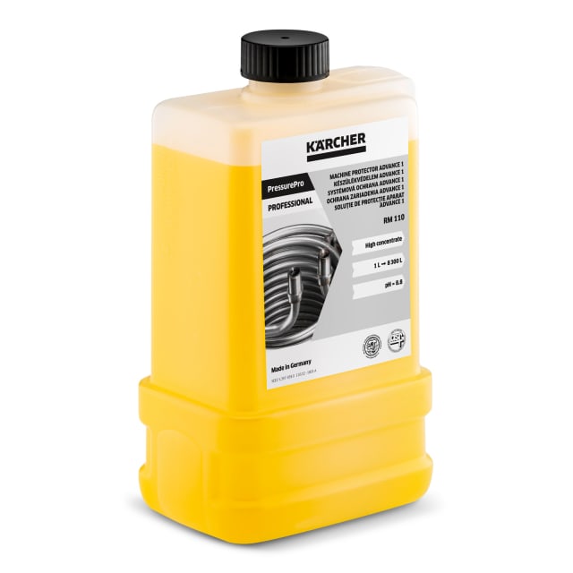 Agent d'entretien PressurePro Advance 1 RM 110, bidon 1L, configuration visible