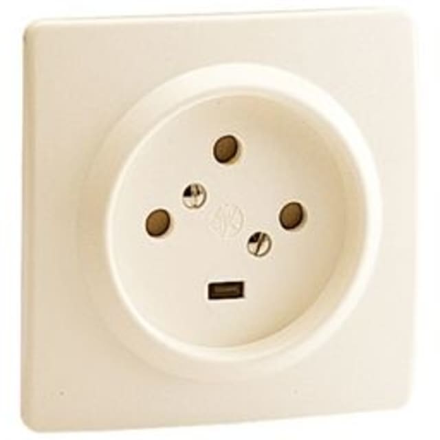LEGRAND - Prise à encastrer 3 P + T 20 A - 400V - plastique ivoire - 055455