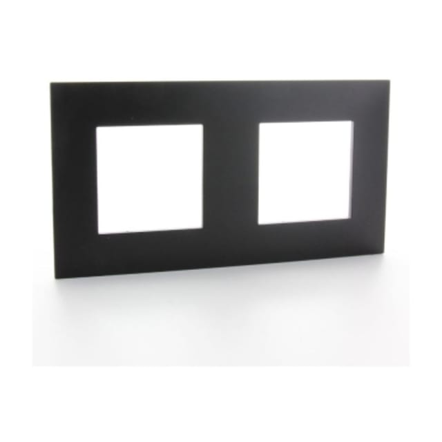 LEGRAND - Valena Next plaque 2 postes hor/vert entraxe 71mm noir - 741152
