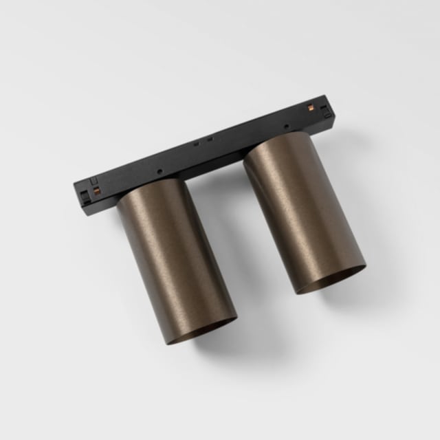 Projecteur cylindrique bronze orientable sur rail