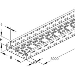 Chemin de cable 0,75mm - RLV 60.200, configuration visible