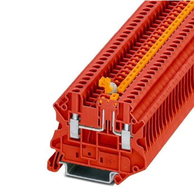 Borne orange à couteau de sectionnement pour rail DIN
