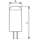 CorePro Lampe LED capsule 1.8W 20W G4 3000K 215lm CRI80, finition blanc, vue complémentaire 1