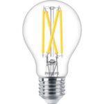 Ampoule sphérique claire à filament LED et culot à vis
